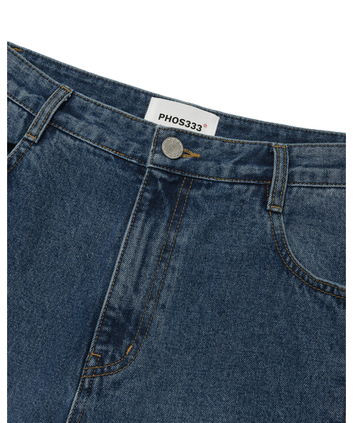 PHOS333（フォースサンサンサン）の「Two tone Panel Jean/Blue（デニムパンツ・レディース・その他・MEDIUM/LARGE）」の3枚目の写真
