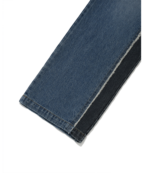 PHOS333（フォースサンサンサン）の「Two tone Panel Jean/Blue（デニムパンツ・レディース・その他・MEDIUM/LARGE）」の6枚目の写真