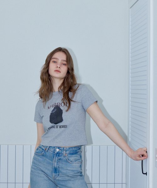 MARROT(マロット)の「ストーンクロップTシャツ_グレー(Tシャツ/カットソー・レディース・その他・FREE)」の3枚目の写真
