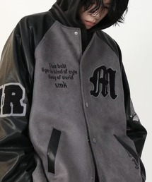 WESTBOY（ウエストボーイ）の「オーバーサイズ スタジャン 軽量 フェイクレザー ストリート WO25W14OT01（スタジャン）」