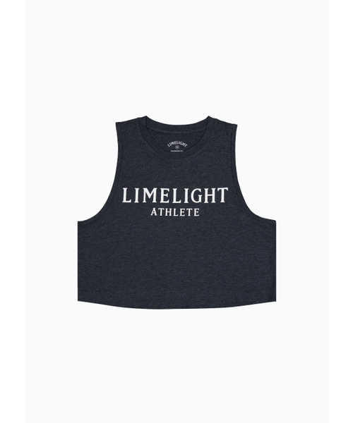LIMELIGHT APPAREL(ライムライトアパレル)の「アスリット レディース クロップスリーブレス (チャコールメランジ/ホワイト)(Tシャツ/カットソー・レディース・その他・SMALL/MEDIUM/LARGE)」の2枚目の写真
