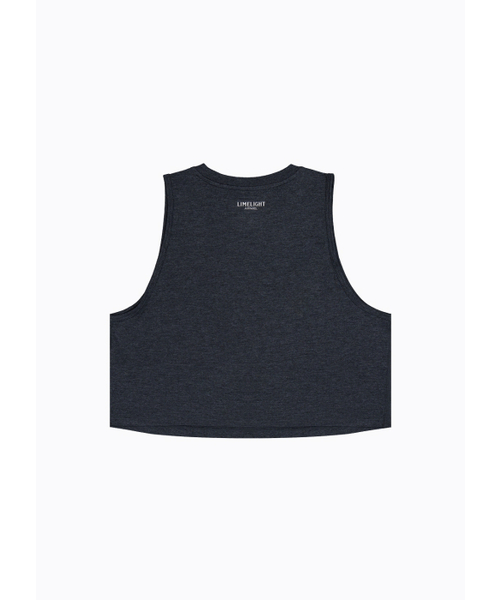 LIMELIGHT APPAREL(ライムライトアパレル)の「アスリット レディース クロップスリーブレス (チャコールメランジ/ホワイト)(Tシャツ/カットソー・レディース・その他・SMALL/MEDIUM/LARGE)」の3枚目の写真