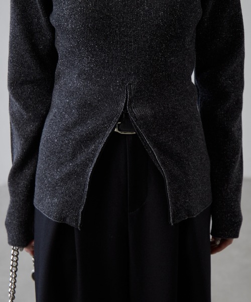 Lui's（ルイス）の「フロントZIPデザインニット（ニット/セーター・レディース・グリーン/ライトグレー/ブラック・FREE）」の19枚目の写真