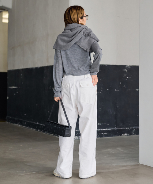 FRAMeWORK（フレームワーク）の「≪新色 / 追加≫MYLAB ヴァージンウールストール（マフラー・レディース・グレー/レッド系その他/ネイビー・FREE）」の19枚目の写真