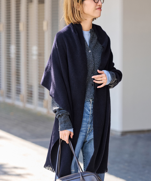 FRAMeWORK（フレームワーク）の「≪新色 / 追加≫MYLAB ヴァージンウールストール（マフラー・レディース・グレー/レッド系その他/ネイビー・FREE）」の22枚目の写真