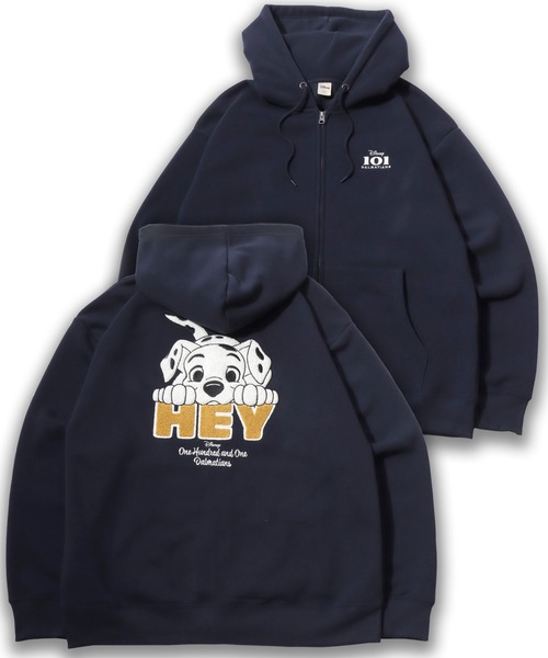 Disney（ディズニー）の「2026SS Disney/ディズニー オーバーサイズ 裏起毛 ミッキー/101匹わんちゃん/ベイマックス サガラ刺繍 ダブルジップ スウェットフルジップパーカー フーディー レディース メンズ（パーカー・メンズ・ブルー系その他/グレー系その他2/ブラック/グレー系その他/アッシュグレー/ブラック系その他/ネイビー・M/LL/L）」の7枚目の写真