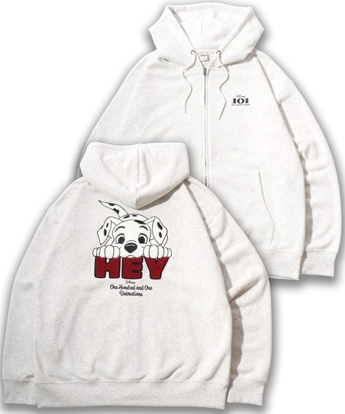 Disney（ディズニー）の「2026SS Disney/ディズニー オーバーサイズ 裏起毛 ミッキー/101匹わんちゃん/ベイマックス サガラ刺繍 ダブルジップ スウェットフルジップパーカー フーディー レディース メンズ（パーカー・メンズ・ブルー系その他/グレー系その他2/ブラック/グレー系その他/アッシュグレー/ブラック系その他/ネイビー・M/LL/L）」の5枚目の写真