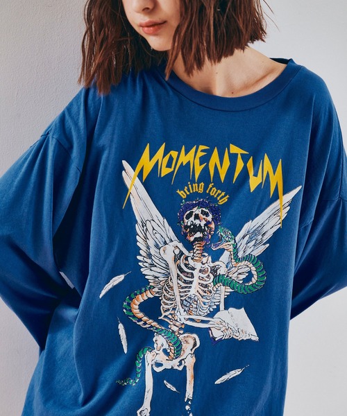 RNA(アールエヌエー)の「M2626 MOMENTUM TOURロンT(Tシャツ/カットソー・レディース・ブルー/チャコール/ホワイト・MEDIUM)」の3枚目の写真