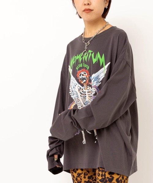 RNA(アールエヌエー)の「M2626 MOMENTUM TOURロンT(Tシャツ/カットソー・レディース・ブルー/チャコール/ホワイト・MEDIUM)」の2枚目の写真