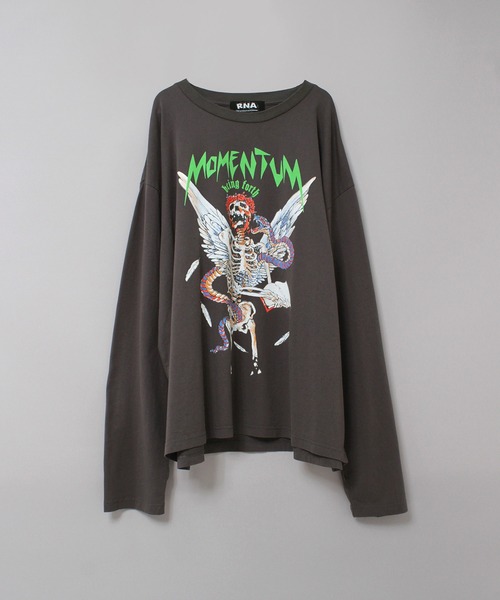 RNA(アールエヌエー)の「M2626 MOMENTUM TOURロンT(Tシャツ/カットソー・レディース・ブルー/チャコール/ホワイト・MEDIUM)」の6枚目の写真