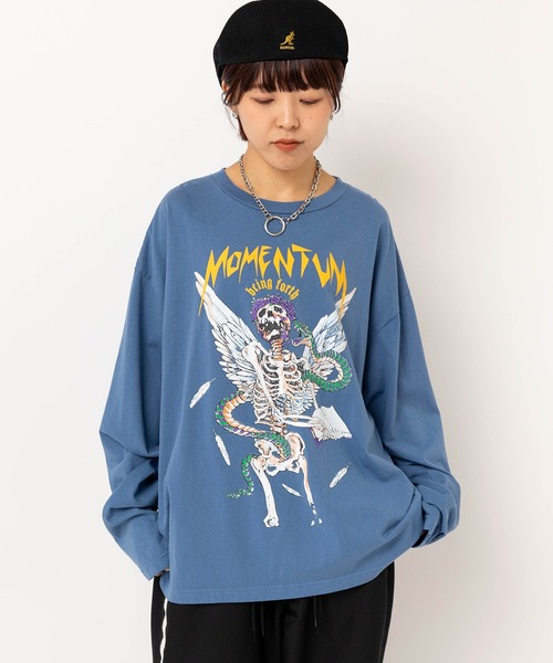 RNA(アールエヌエー)の「M2626 MOMENTUM TOURロンT(Tシャツ/カットソー・レディース・ブルー/チャコール/ホワイト・MEDIUM)」の8枚目の写真