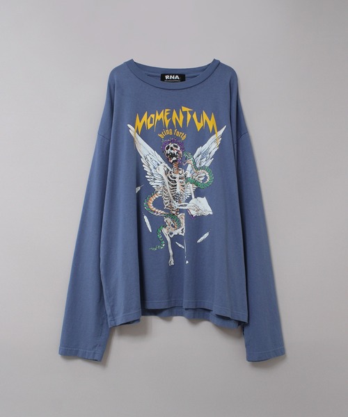 RNA(アールエヌエー)の「M2626 MOMENTUM TOURロンT(Tシャツ/カットソー・レディース・ブルー/チャコール/ホワイト・MEDIUM)」の11枚目の写真