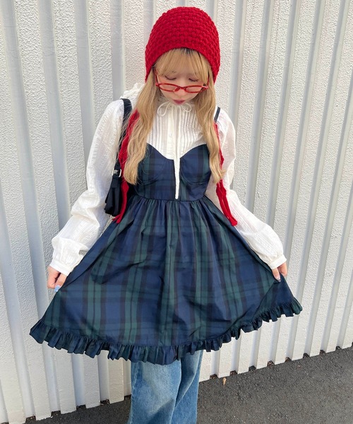 WC(ダブル シー)の「《一部店舗限定★》コルセットキャミワンピース(ワンピース・レディース・グリーン/グレー・MEDIUM/LARGE)」の11枚目の写真