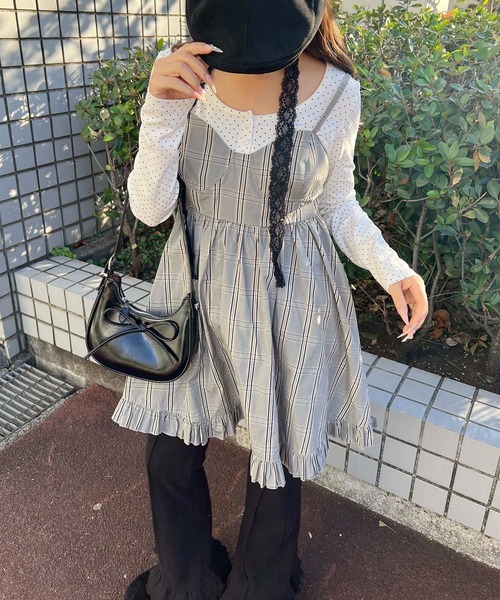 WC(ダブル シー)の「《一部店舗限定★》コルセットキャミワンピース(ワンピース・レディース・グリーン/グレー・MEDIUM/LARGE)」の6枚目の写真