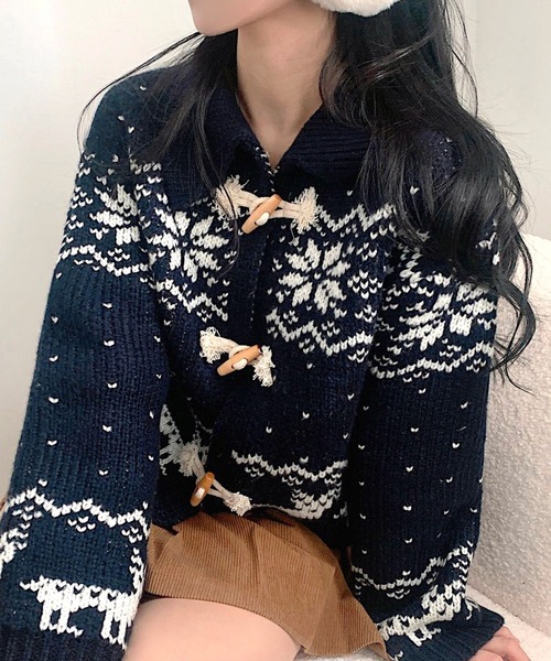 UNUS ノルディックアームカーディガン（ボレロ） anuans（アニュアンス）の「ノルディックニットカーディガン