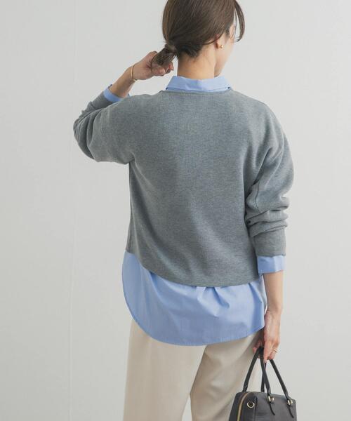 URBAN RESEARCH DOORS（アーバンリサーチドアーズ）の「ショート丈コンパクトニット（ニット/セーター・レディース・ブラック/グレー/ロイヤルブルー・FREE）」の9枚目の写真