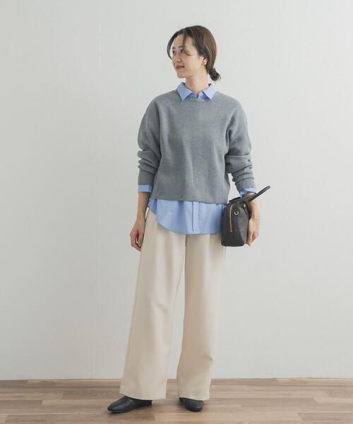 URBAN RESEARCH DOORS（アーバンリサーチドアーズ）の「ショート丈コンパクトニット（ニット/セーター・レディース・ブラック/グレー/ロイヤルブルー・FREE）」の10枚目の写真