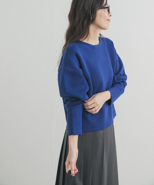 URBAN RESEARCH DOORS（アーバンリサーチドアーズ）の「ショート丈コンパクトニット（ニット/セーター・レディース・ブラック/グレー/ロイヤルブルー・FREE）」の13枚目の写真