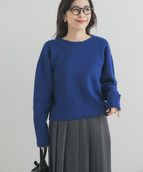 URBAN RESEARCH DOORS（アーバンリサーチドアーズ）の「ショート丈コンパクトニット（ニット/セーター・レディース・ブラック/グレー/ロイヤルブルー・FREE）」の14枚目の写真