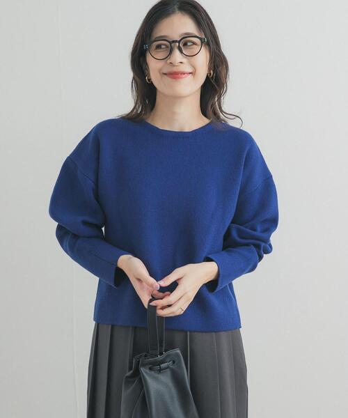 URBAN RESEARCH DOORS（アーバンリサーチドアーズ）の「ショート丈コンパクトニット（ニット/セーター・レディース・ブラック/グレー/ロイヤルブルー・FREE）」の15枚目の写真