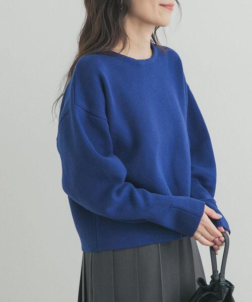 URBAN RESEARCH DOORS（アーバンリサーチドアーズ）の「ショート丈コンパクトニット（ニット/セーター・レディース・ブラック/グレー/ロイヤルブルー・FREE）」の18枚目の写真