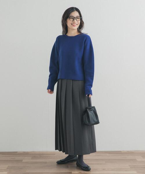 URBAN RESEARCH DOORS（アーバンリサーチドアーズ）の「ショート丈コンパクトニット（ニット/セーター・レディース・ブラック/グレー/ロイヤルブルー・FREE）」の19枚目の写真