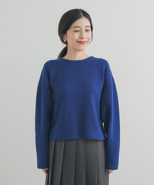 URBAN RESEARCH DOORS（アーバンリサーチドアーズ）の「ショート丈コンパクトニット（ニット/セーター・レディース・ブラック/グレー/ロイヤルブルー・FREE）」の20枚目の写真