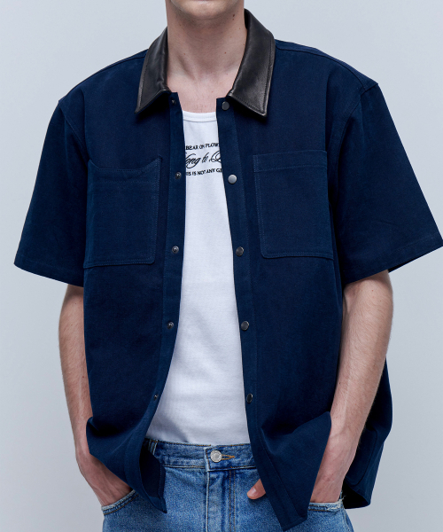 ANYTIME LOREAK(エニタイムロレーク)の「SUNFLOWER WORK SHIRT - NAVY(シャツ/ブラウス・レディース・その他・MEDIUM/LARGE)」の3枚目の写真