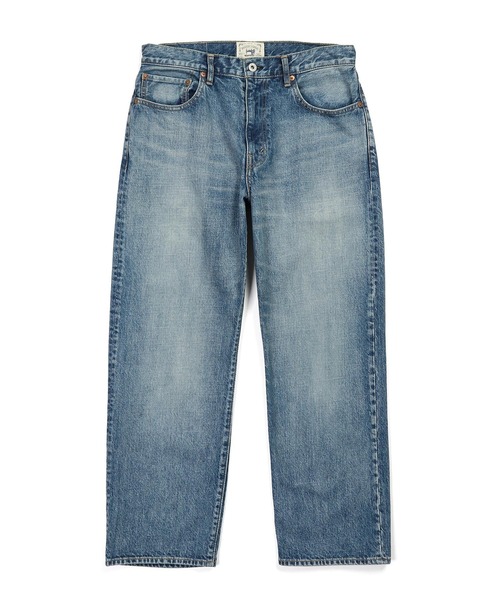 The DUFFER of ST.GEORGE（ザダファーオブセントジョージ）の「MADE IN JAPAN 5PKT STRAIGHT DENIM ：岡山デニム 5ポケット ストレートジーンズ（デニムパンツ・メンズ・ライトインディゴブルー・X-LARGE/LARGE/MEDIUM）」の6枚目の写真
