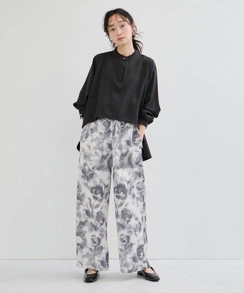 le cercle ADAM ET ROPE'(ルセルクルアダムエロペ)の「ビンテージライクツイルフリル2WAYヘムブラウス/セットアップ対応(シャツ/ブラウス・レディース・チャコールグレー/ネイビー/ライトグレー・FREE)」の19枚目の写真