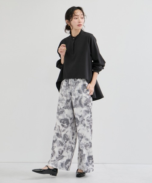 le cercle ADAM ET ROPE'(ルセルクルアダムエロペ)の「ビンテージライクツイルフリル2WAYヘムブラウス/セットアップ対応(シャツ/ブラウス・レディース・チャコールグレー/ネイビー/ライトグレー・FREE)」の20枚目の写真