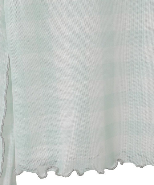 Candy Stripper(キャンディストリッパー)の「RABBIT CHECK SHEER トップス(Tシャツ/カットソー・レディース・ピンク/ブラック/ライトブルー・FREE)」の10枚目の写真