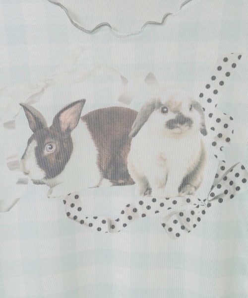 Candy Stripper(キャンディストリッパー)の「RABBIT CHECK SHEER トップス(Tシャツ/カットソー・レディース・ピンク/ブラック/ライトブルー・FREE)」の11枚目の写真