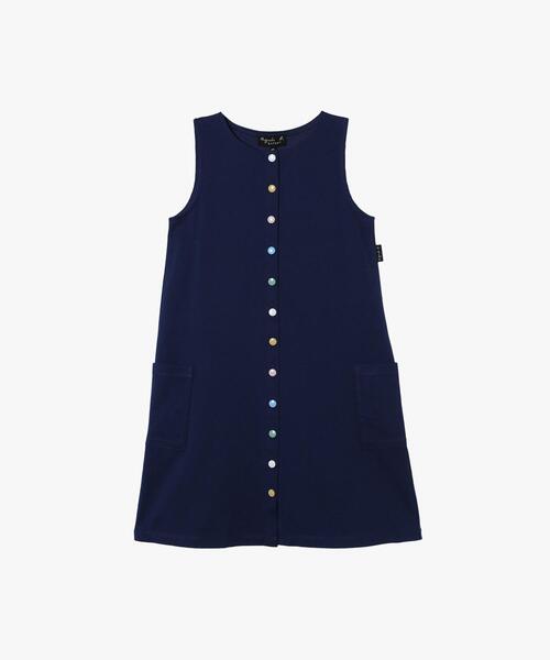 キッズ マルチカラー コットン ノースリーブ ワンピース ”Barbie”