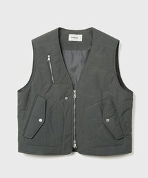 KIIMUIR（キミュア）の「ワックスパディッドショートベスト_チャコール（ダウンベスト）」