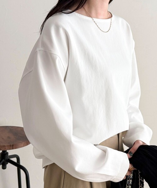 fredy emue(フレディエミュ)の「【セットアップ対応】パウダリーツイルコクーンブラウス(シャツ/ブラウス・レディース・ブラック/ベージュ/オフホワイト/ネイビー・38)」の1枚目の写真