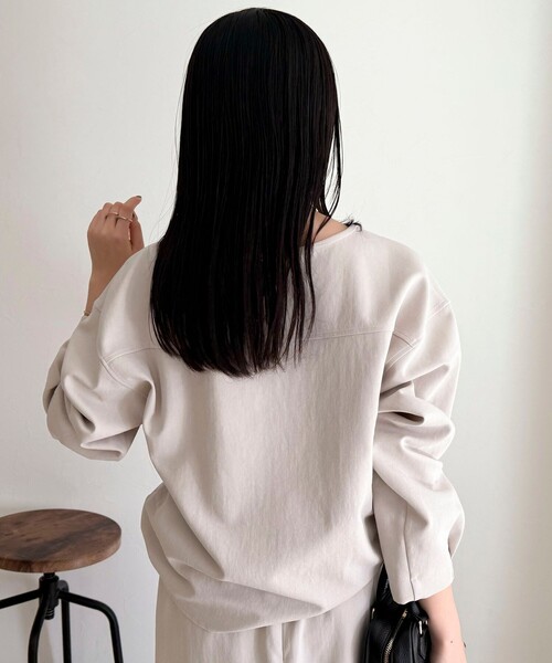 fredy emue(フレディエミュ)の「【セットアップ対応】パウダリーツイルコクーンブラウス(シャツ/ブラウス・レディース・ブラック/ベージュ/オフホワイト/ネイビー・38)」の12枚目の写真