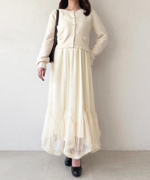 apres jour（アプレジュール）の「アシメチュールスカート（スカート・レディース・アイボリー/ブラック/ブラック系その他・フリー/X-LARGE）」の18枚目の写真