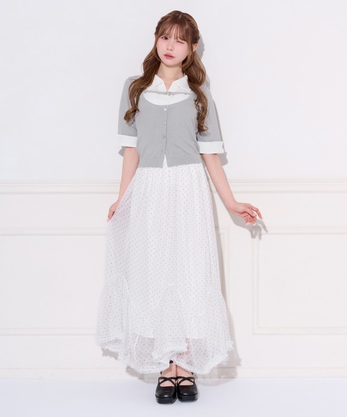 apres jour(アプレジュール)の「アシメチュールスカート(スカート・レディース・アイボリー/ブラック/ブラック系その他・フリー/X-LARGE)」の18枚目の写真