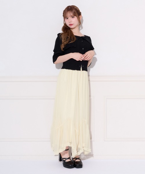 apres jour(アプレジュール)の「アシメチュールスカート(スカート・レディース・アイボリー/ブラック/ブラック系その他・フリー/X-LARGE)」の22枚目の写真