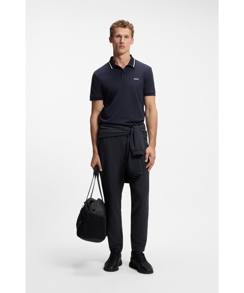 BOSS(ボス)の「ドローストリングパンツ ストレッチワッフル ファブリック フレームジップ(その他パンツ・メンズ・ダークブルー・S/M/L/XS)」の3枚目の写真
