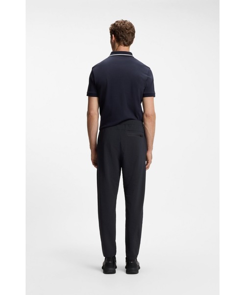 BOSS(ボス)の「ドローストリングパンツ ストレッチワッフル ファブリック フレームジップ(その他パンツ・メンズ・ダークブルー・S/M/L/XS)」の4枚目の写真
