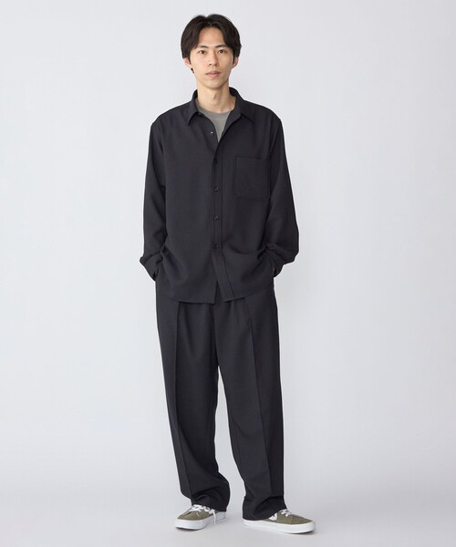 SHIPS（シップス）の「SHIPS: Comfy Line シャツ アウター（シャツ/ブラウス・メンズ・ネイビー/チャコールグレー・SMALL/MEDIUM/LARGE/X-LARGE）」の7枚目の写真