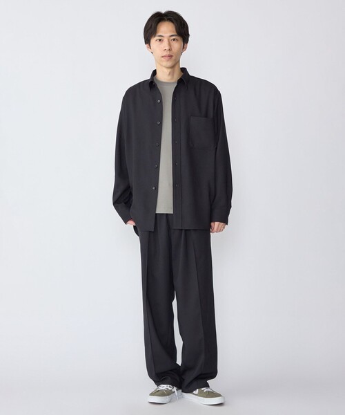 SHIPS（シップス）の「SHIPS: Comfy Line シャツ アウター（シャツ/ブラウス・メンズ・ネイビー/チャコールグレー・SMALL/MEDIUM/LARGE/X-LARGE）」の6枚目の写真