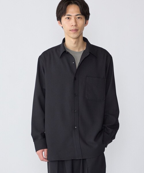 SHIPS（シップス）の「SHIPS: Comfy Line シャツ アウター（シャツ/ブラウス・メンズ・ネイビー/チャコールグレー・SMALL/MEDIUM/LARGE/X-LARGE）」の8枚目の写真