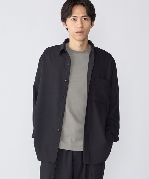SHIPS（シップス）の「SHIPS: Comfy Line シャツ アウター（シャツ/ブラウス・メンズ・ネイビー/チャコールグレー・SMALL/MEDIUM/LARGE/X-LARGE）」の9枚目の写真