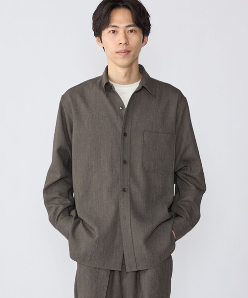 SHIPS（シップス）の「SHIPS: Comfy Line シャツ アウター（シャツ/ブラウス・メンズ・ネイビー/チャコールグレー・SMALL/MEDIUM/LARGE/X-LARGE）」の13枚目の写真