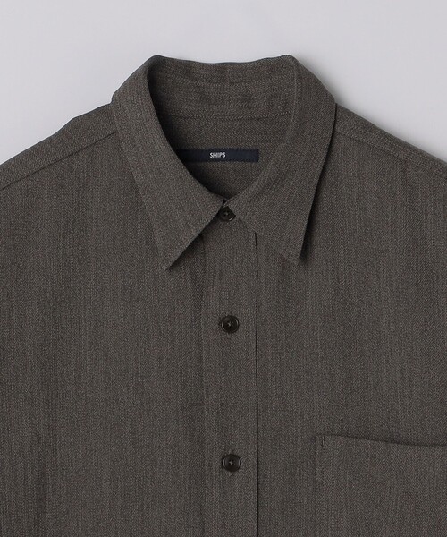 SHIPS（シップス）の「SHIPS: Comfy Line シャツ アウター（シャツ/ブラウス・メンズ・ネイビー/チャコールグレー・SMALL/MEDIUM/LARGE/X-LARGE）」の16枚目の写真