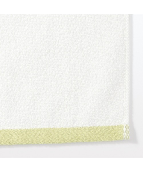 無印良品（ムジルシリョウヒン）の「縁カラー付　コンパクトフェイスタオル２枚組　２５×７０ｃｍ（タオル・メンズ・グリーン系/ブルー系・FREE）」の4枚目の写真