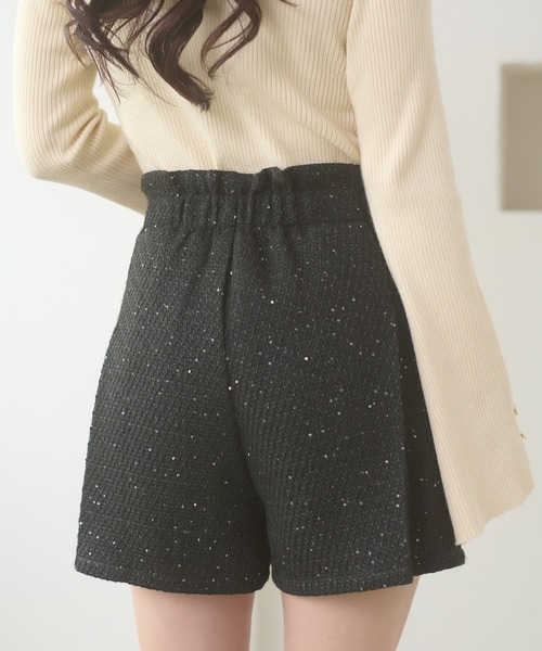 Ambre Neige(アンブルネージュ)の「sequins culottes short pants / スパンコールキュロットショートパンツ(その他パンツ・レディース・ブラック/アイボリー・FREE)」の20枚目の写真